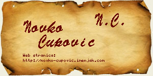 Novko Čupović vizit kartica